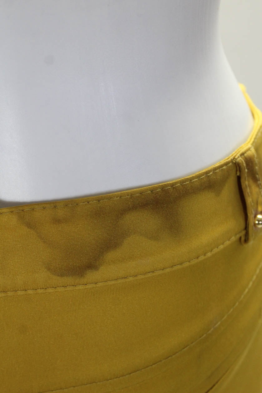 Leather straight pants Golden Goose Gold size M International in Leather -  39114487